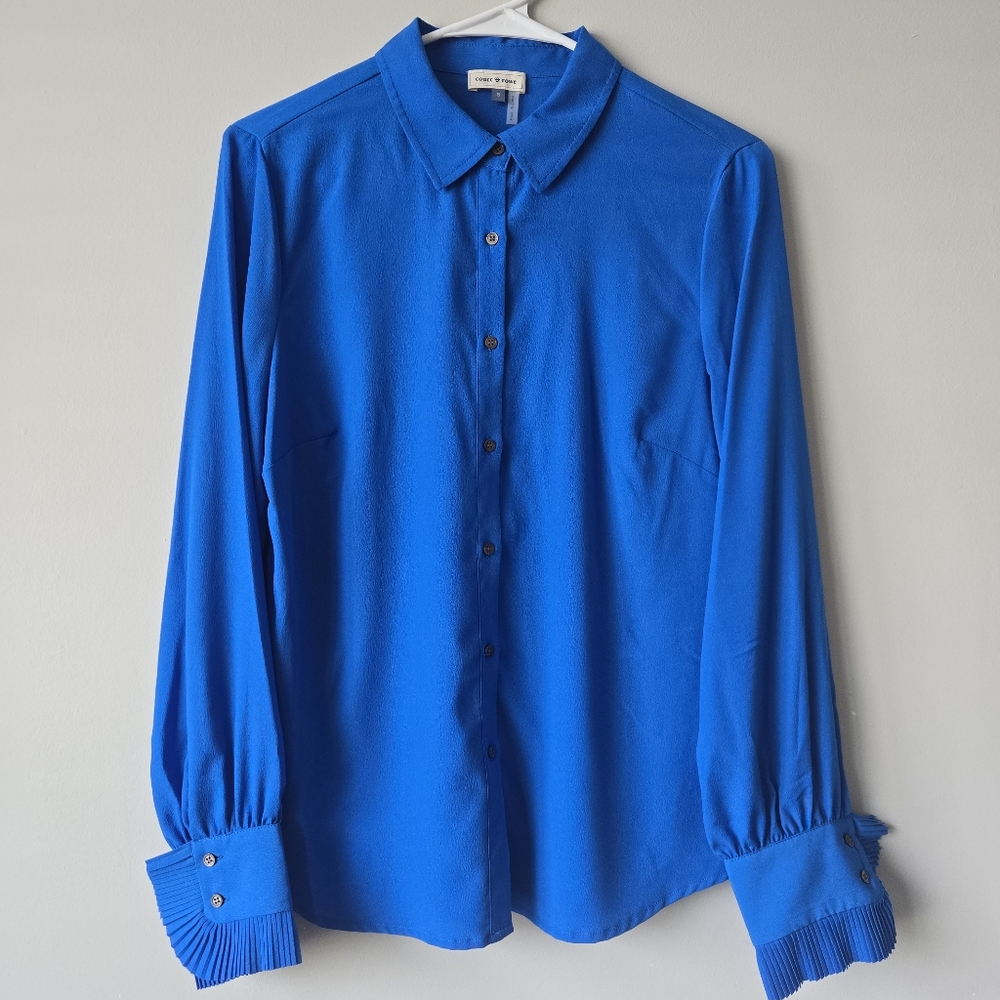NWT Court & Rowe Varsity Blue Blouse